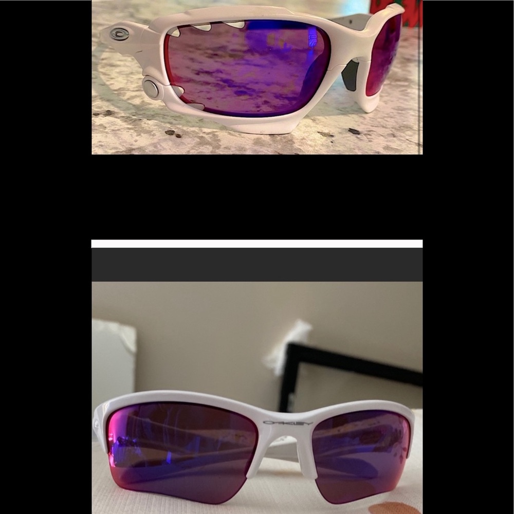 💕HP💕2 Oakley sunglasses purple pink polarized - Picture 3 of 13
